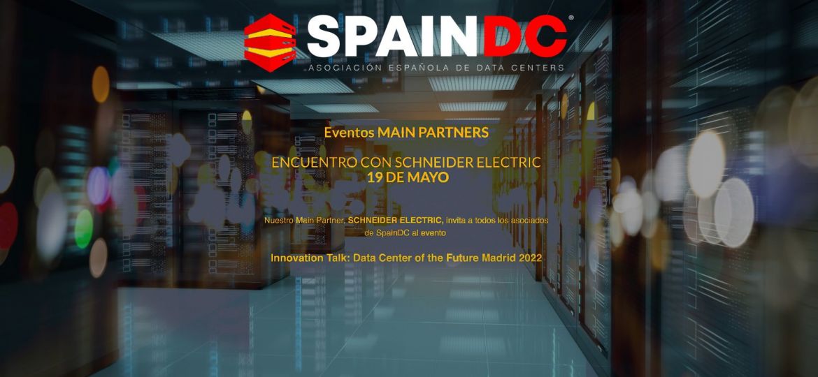 Servers data center room with bright bokeh light going through t